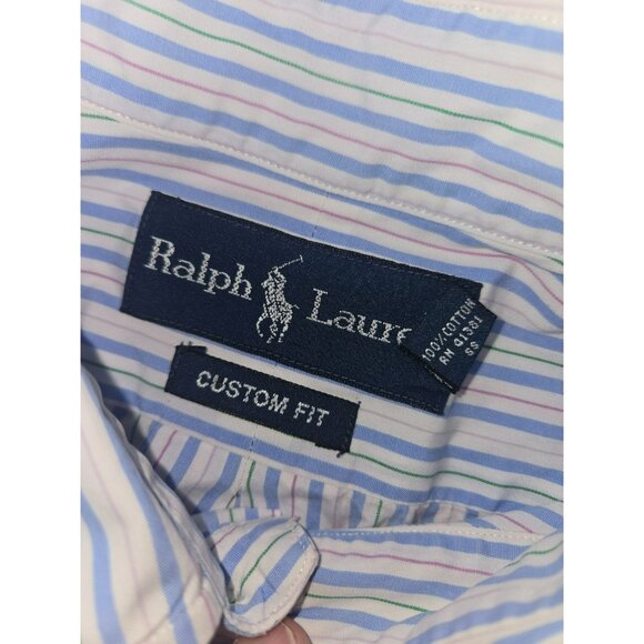 Ralph Lauren Mens Custom Fit Dress Shirt 15.5-32/33 Medium - Picture 5 of 7